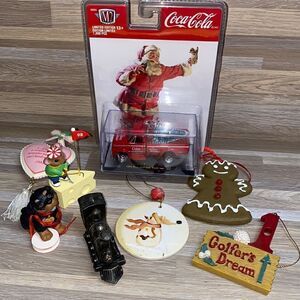 Coca-Cola Christmas Santa in big red truck country farm house vintage holiday